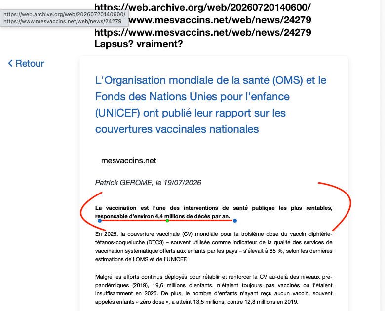 BanounHelene's tweet photo. https://t.co/aMyh37p7TL
https://t.co/fNNKdsE7j6

Lapsus? Vraiment?
"La vaccination est l'une des interventions de santé publique les plus rentables, responsable d'environ 4,4 millions de décès par an." https://t.co/Jwnmu68X9h