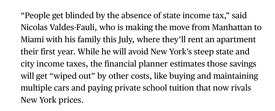 SoBendito's tweet photo. Taxes are what we pay for civilized society: NYC versus Miami edition. https://t.co/0cE2KQIT6M