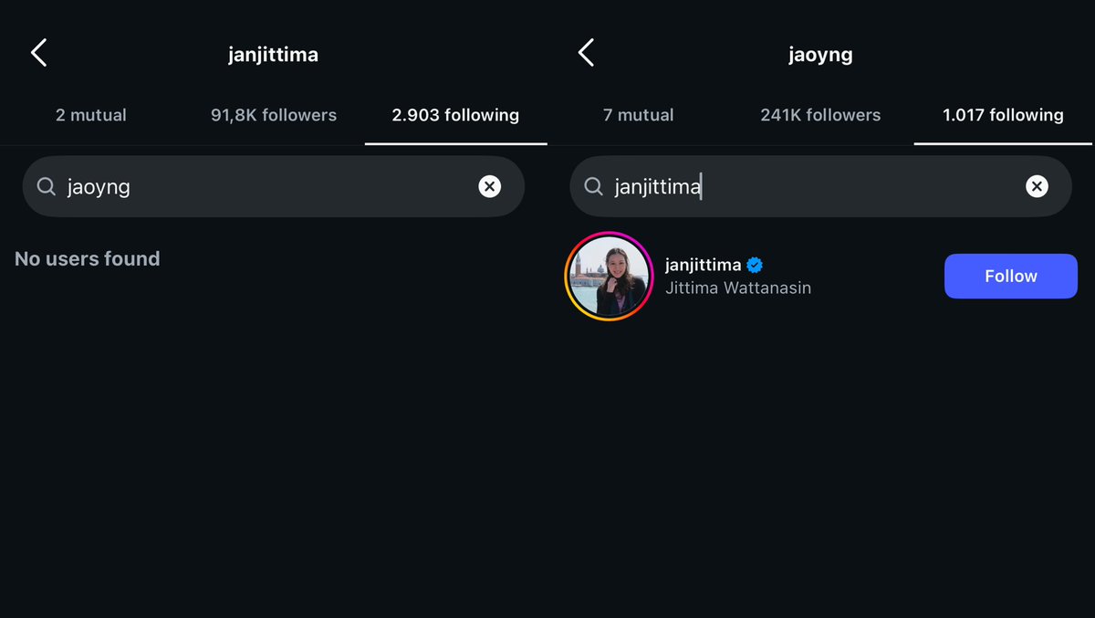 kykyfi_'s tweet photo. she has recently started following LV staff again 😂
could this be to keep up with or support her boyfriend's work?
since the LV staff aren't following her back, it probably doesn't mean there's a job involved, right? 🌝
#Fourthnattawat #jaoyng https://t.co/25BQdvBCzj
