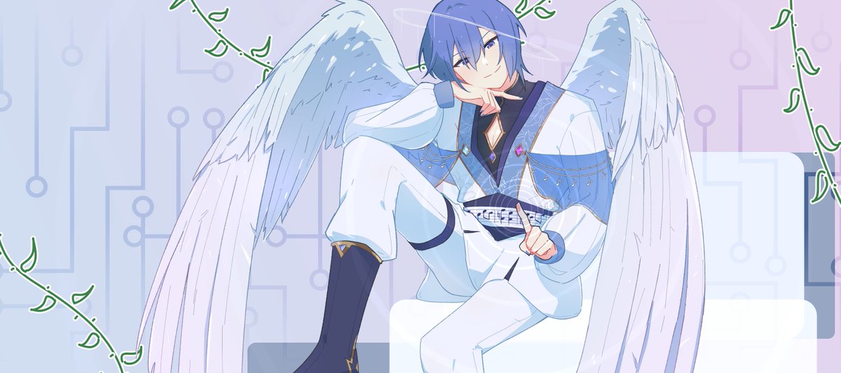 anonestia's tweet photo. #VocaRelayArt #KAITO 🪽
I made an original design KAITO for this event. Angel-themed while keeping him as a vocal/music software. I hope this helps for your song idea!
💬 Details below! https://t.co/1bxmVlURd6