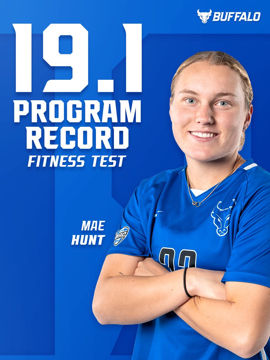 UBuffaloWSOC's tweet photo. 𝙈𝙤𝙩𝙞𝙫𝙖𝙩𝙞𝙤𝙣 𝙈𝙤𝙣𝙙𝙖𝙮

Big shoutout to junior midfielder Mae Hunt on setting a new fitness test program record 🤘

#UBhornsUP | #WeAreOne | #CARE https://t.co/ErthDsr6L3