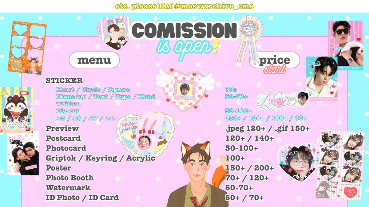meowarchive_cms's tweet photo. Commission is open ! 💭📢

📩สอบถาม/จองคิว dm 
📍รายละเอียด+ตัวอย่างงานใน mention, profile pin, #designedbymeowarchive 

🆕สั่งงานครบ 10 ครั้ง รับส่วนลด 50฿ ในการสั่งงานครั้งถัดไป 

#รับออกแบบ #รับออกแบบของแจก #รับออกแบบgiveaway #commissionTH #รับออกแบบลายน้ำ https://t.co/4wxhznOrJ0