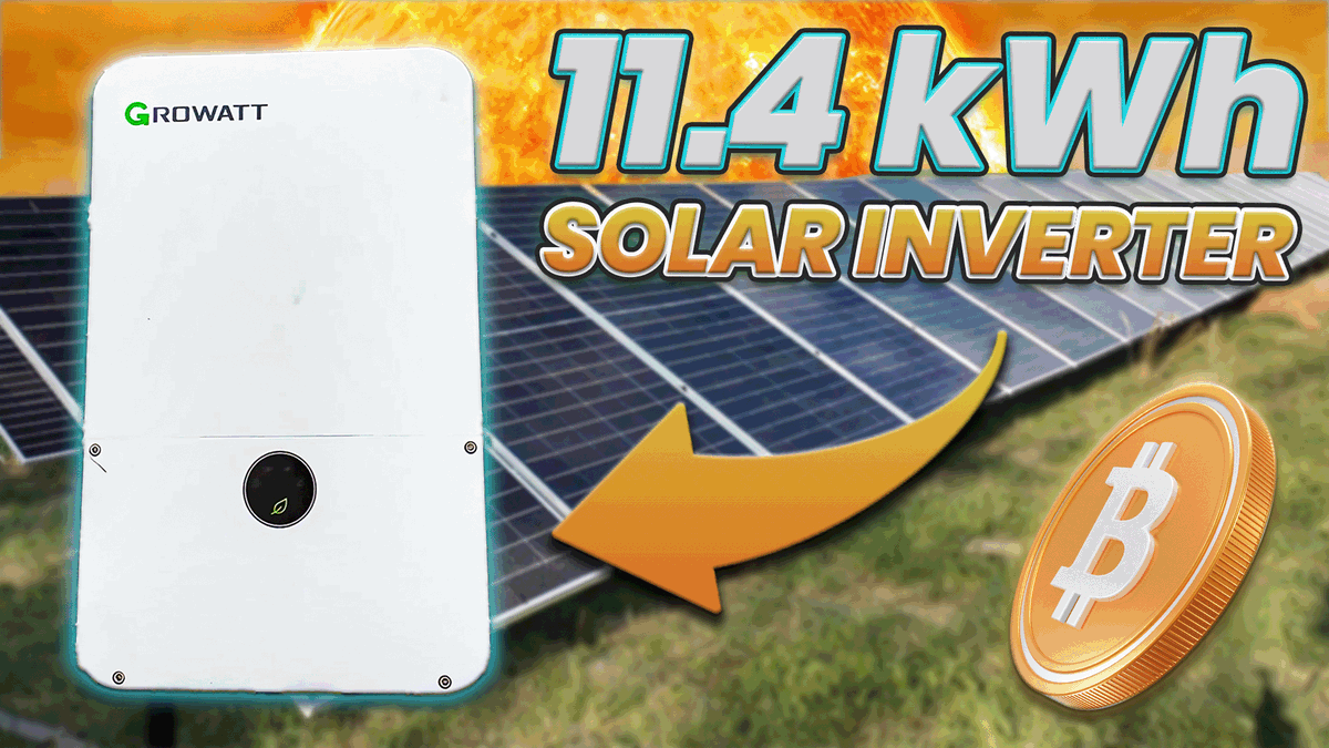 VoskCoin's tweet photo. Solar Inverter for HOME, Business, and, Bitcoin Mining - Growatt 11.4kw REVIEW https://t.co/MvHzqvkFMx https://t.co/VfMDNjVP3A