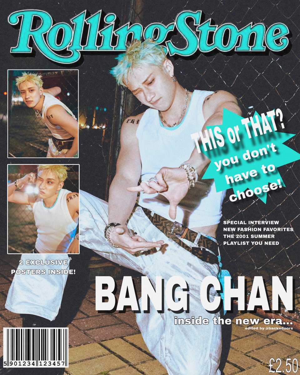 backsdoors's tweet photo. Bang Chan for the cover of Rolling Stone July 2001 issue https://t.co/VDzhxVMaCT