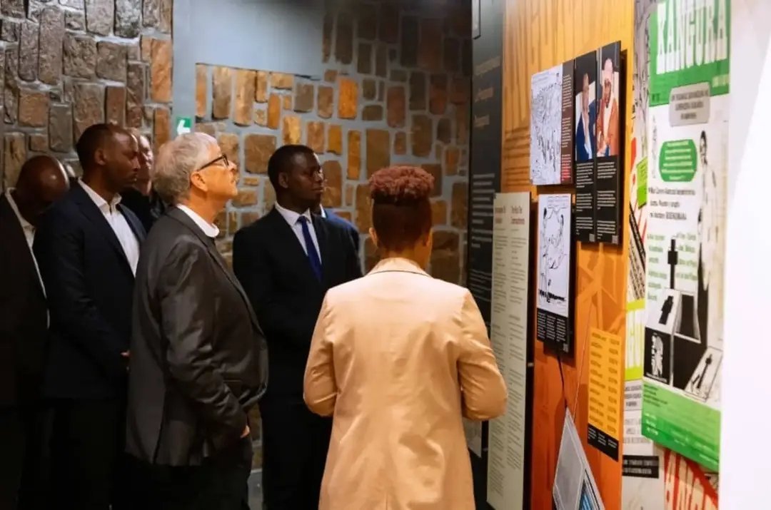 KigaliUpNews's tweet photo. #American billionaire Bill Gates arrived in #Rwanda to explore the country's progress in healthcare, artificial intelligence, and digital public infrastructure.

Gates visited Kigali Genocide Memorial, laid a wreath in honor of the victims of the 1994 Genocide against the Tutsi https://t.co/v9XkQnpNrP