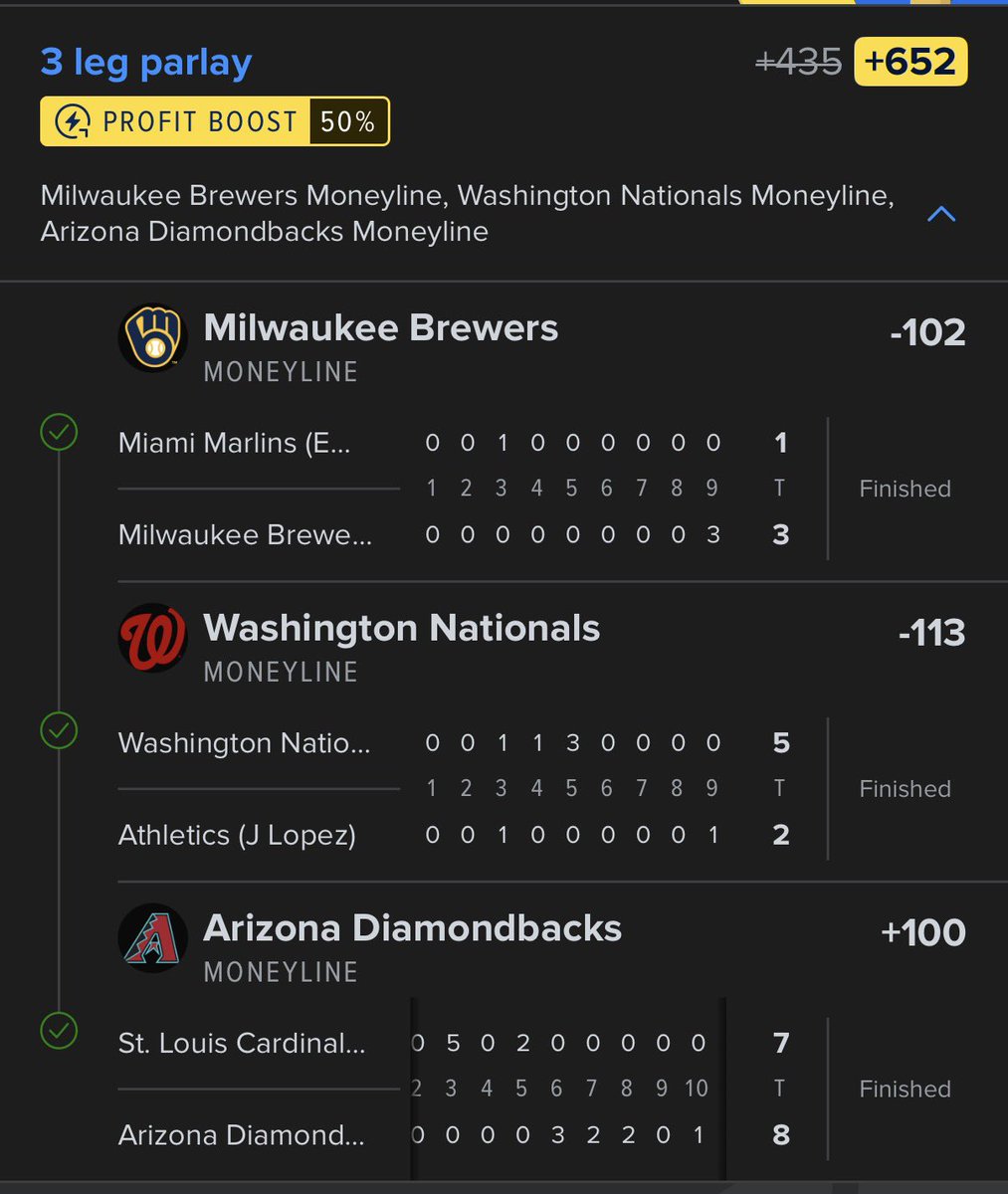 lockthatBag's tweet photo. Cash the other banger fork yesterday ✅✅🔥🔥 #mlb #baseball #moneylines #Picks https://t.co/X48JPrXOK8