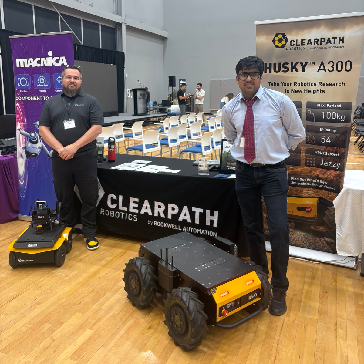 clearpathrobots's tweet photo. On Friday, our team attended the #NEXTGENRobotics event, hosted by @robotics_hub at the @FiraCup in Markham. It was a great opportunity to connect with students and the local robotics community. Thanks to everyone who stopped by to chat with us! 🤖 https://t.co/ntRJF3uCNB