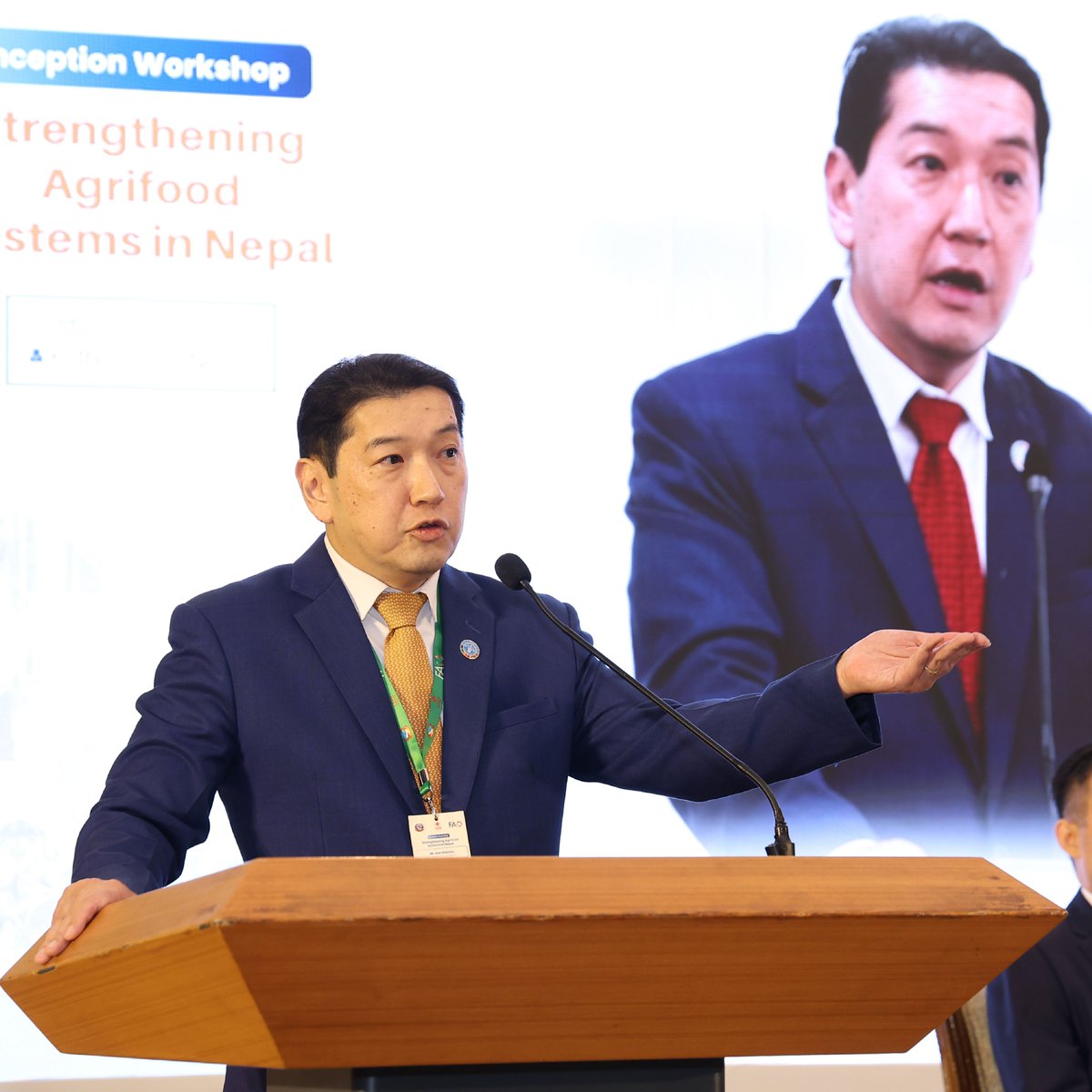 FAONepal's tweet photo. GoN, FAO &amp; CIDCA launched the Strengthening Agrifood Systems in Nepal project, funded through China’s Global Development &amp; #SouthSouthCooperation Fund.
FAOR for 🇧🇹 &amp;🇳🇵@kenshimizu_fao called for partnership, innovation &amp; local solutions to strengthen food security for all. https://t.co/vIqzyyHYPo