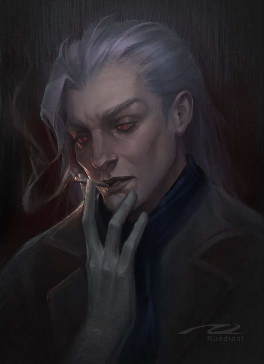 AlexRuddiant's tweet photo. When Pantalone started smoking again despite the warnings, even Doc decided to light up out of frustration. 

I’d appreciate your attention!

#Dottore #genshimimpact https://t.co/obE3hjW7X9