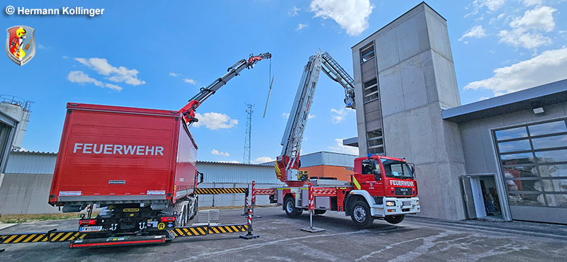 FAlkoven's tweet photo. 20.07.2026: Unterstützung bei Montage des Funkmastens für das neue Feuerwehrhaus Alkoven -  https://t.co/0CMUnU537U https://t.co/3k5qH9nP4N