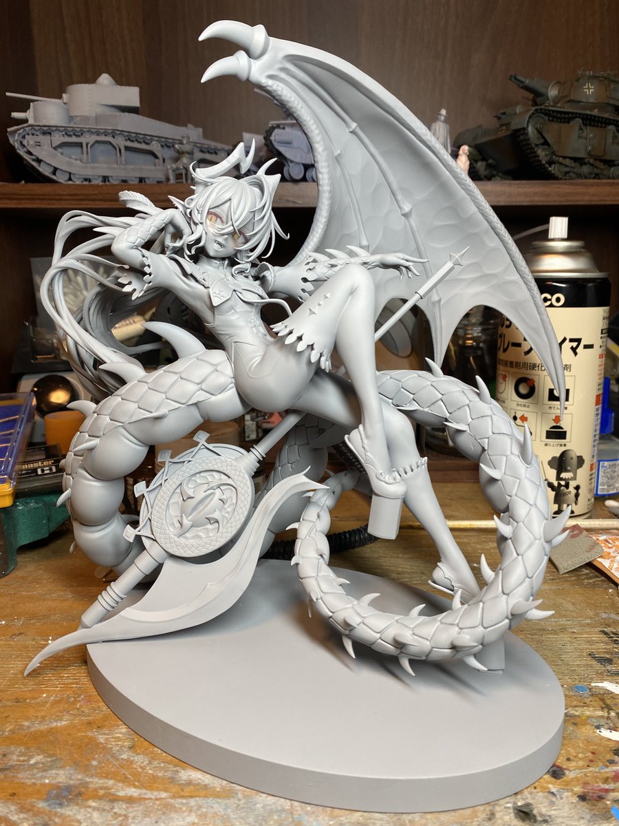 hotate_face's tweet photo. リュミオールの展示用の仮出力でけたー🐉 https://t.co/YVjYdWMuJu