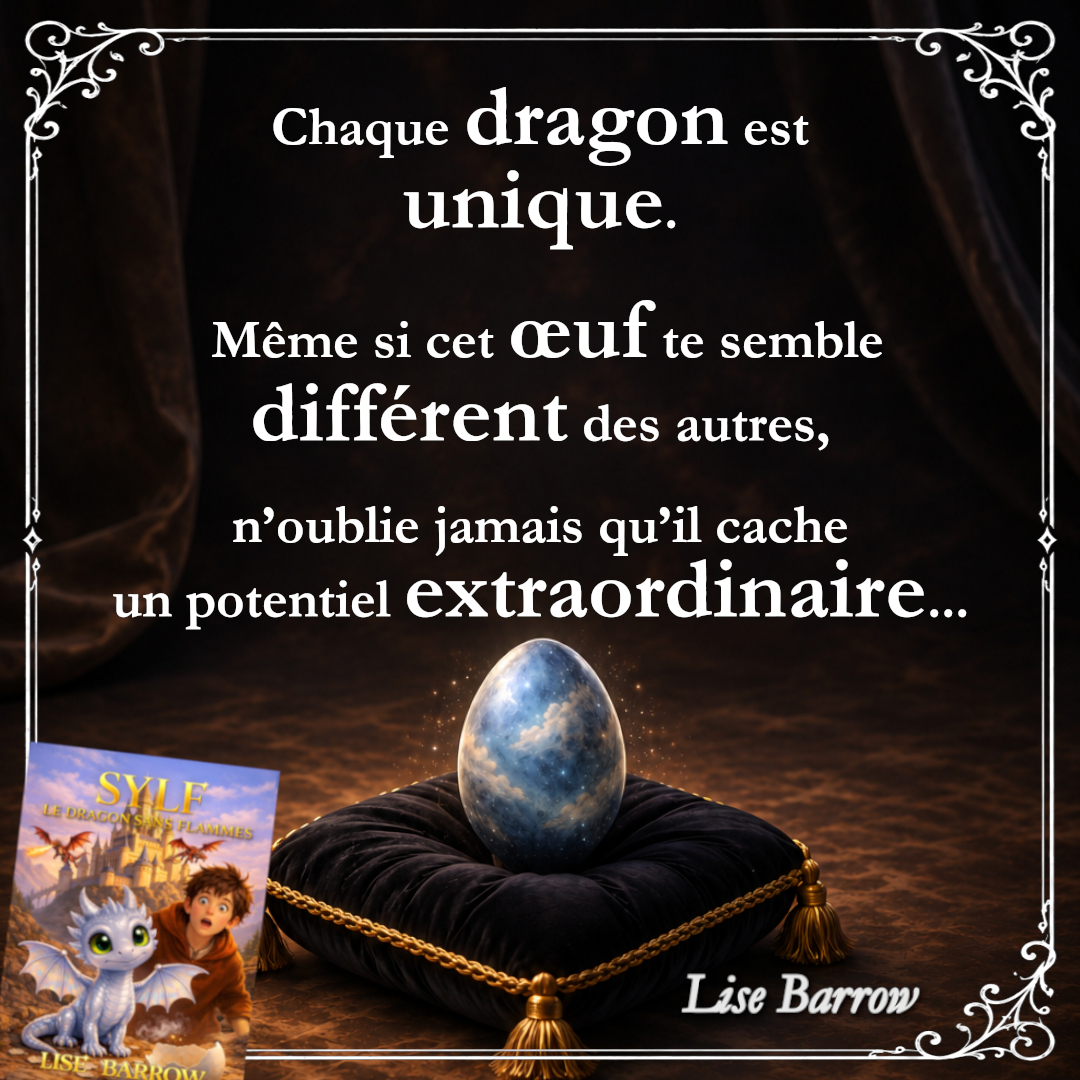 LiseBarrow's tweet photo. Chaque dragon est unique… et chaque enfant aussi !

Sylf, le dragon sans flammes est un roman fantasy jeunesse illustré qui célèbre la différence et la confiance en soi.

#FantasyJeunesse #Dragon #LectureJeunesse #RomanJeunesse #ConfianceEnSoi https://t.co/g1WisfmsN9