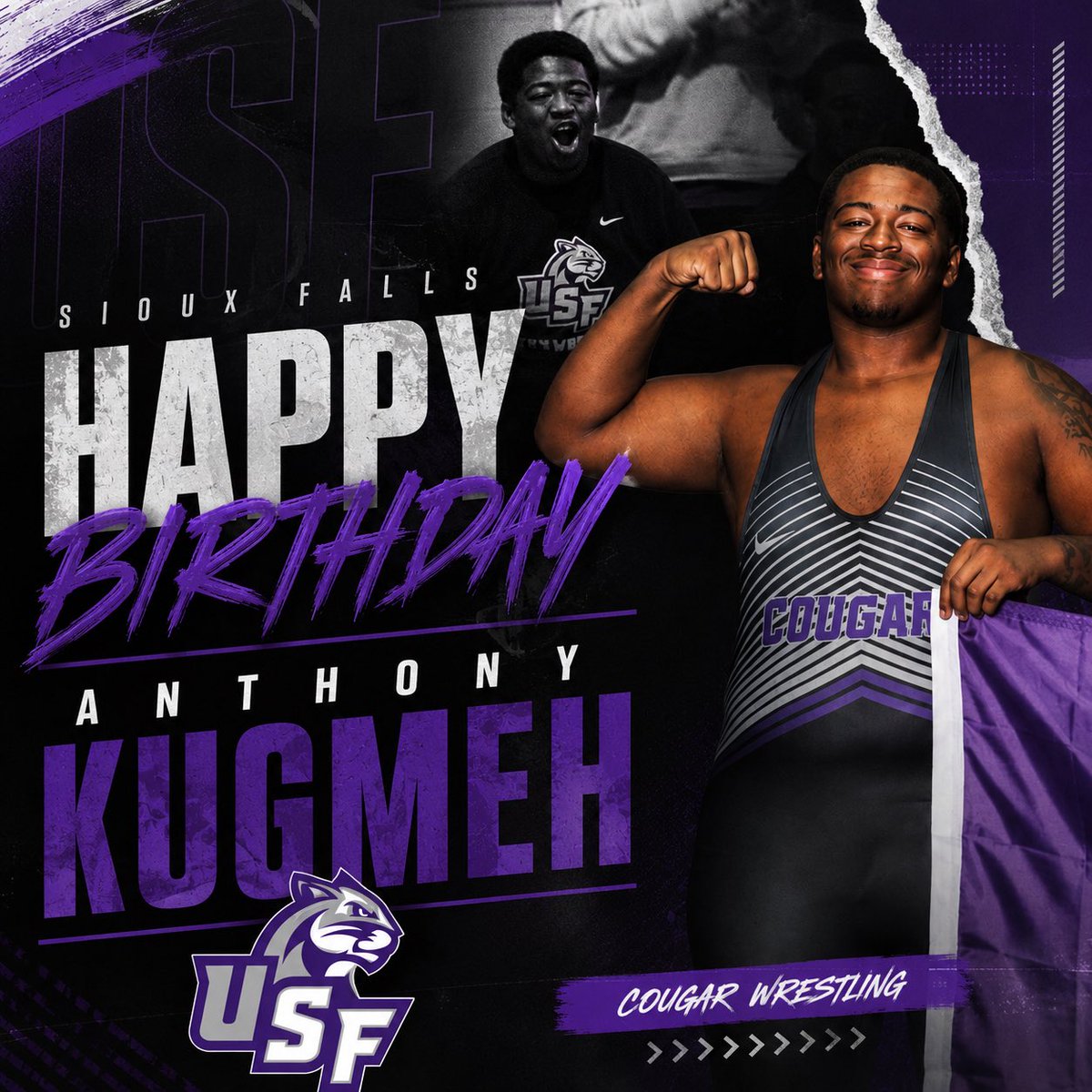 USFCougarsWR's tweet photo. Help us wish a Happy Birthday to Anthony Kugmeh!🎉 https://t.co/vKLqkNNjuE