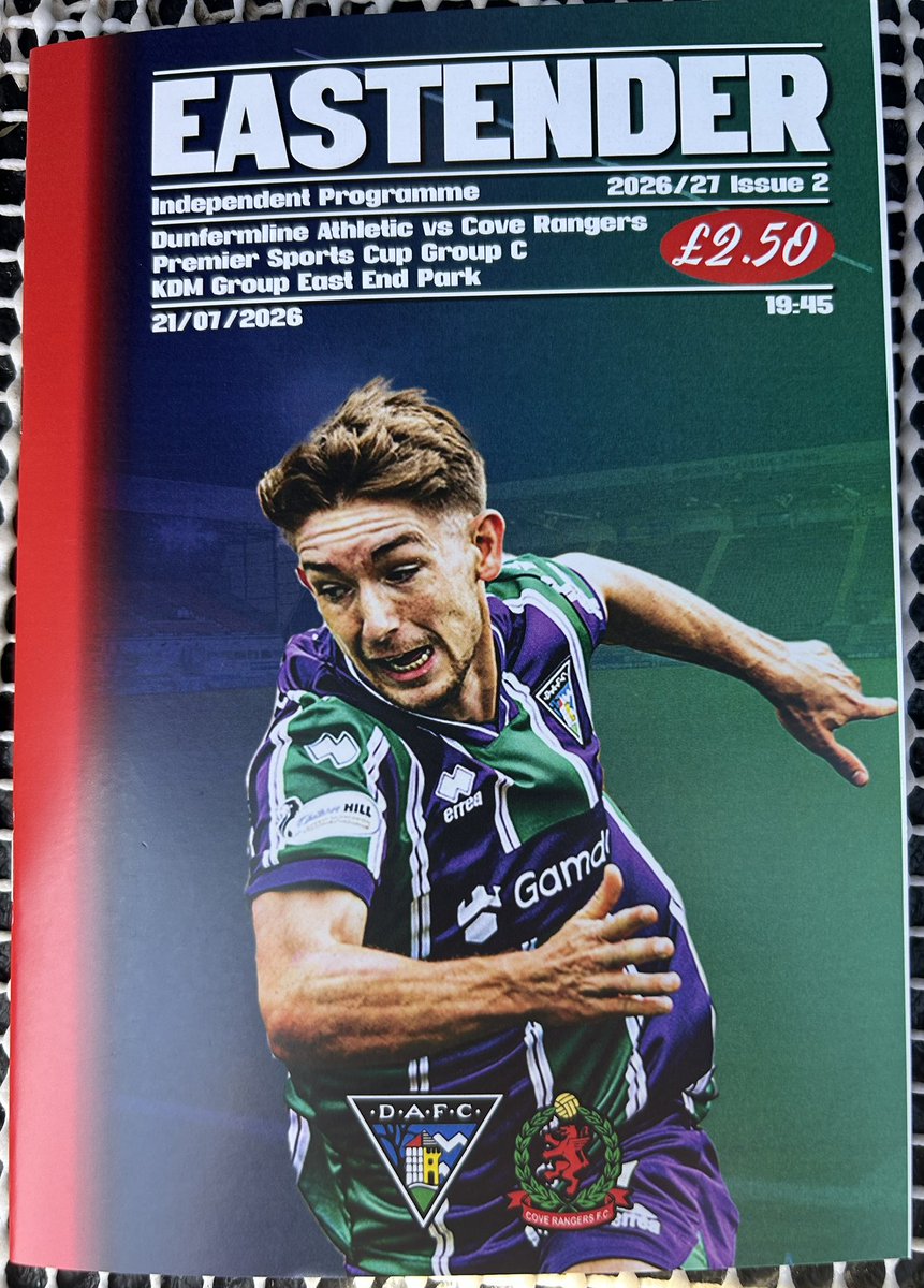dafcscotsman's tweet photo. Issue 2 of #EASTENDER season 26/27 will be on sale from the usual outlets outside the ground on Tuesday evening from about 6pm https://t.co/PLtP87uEmn