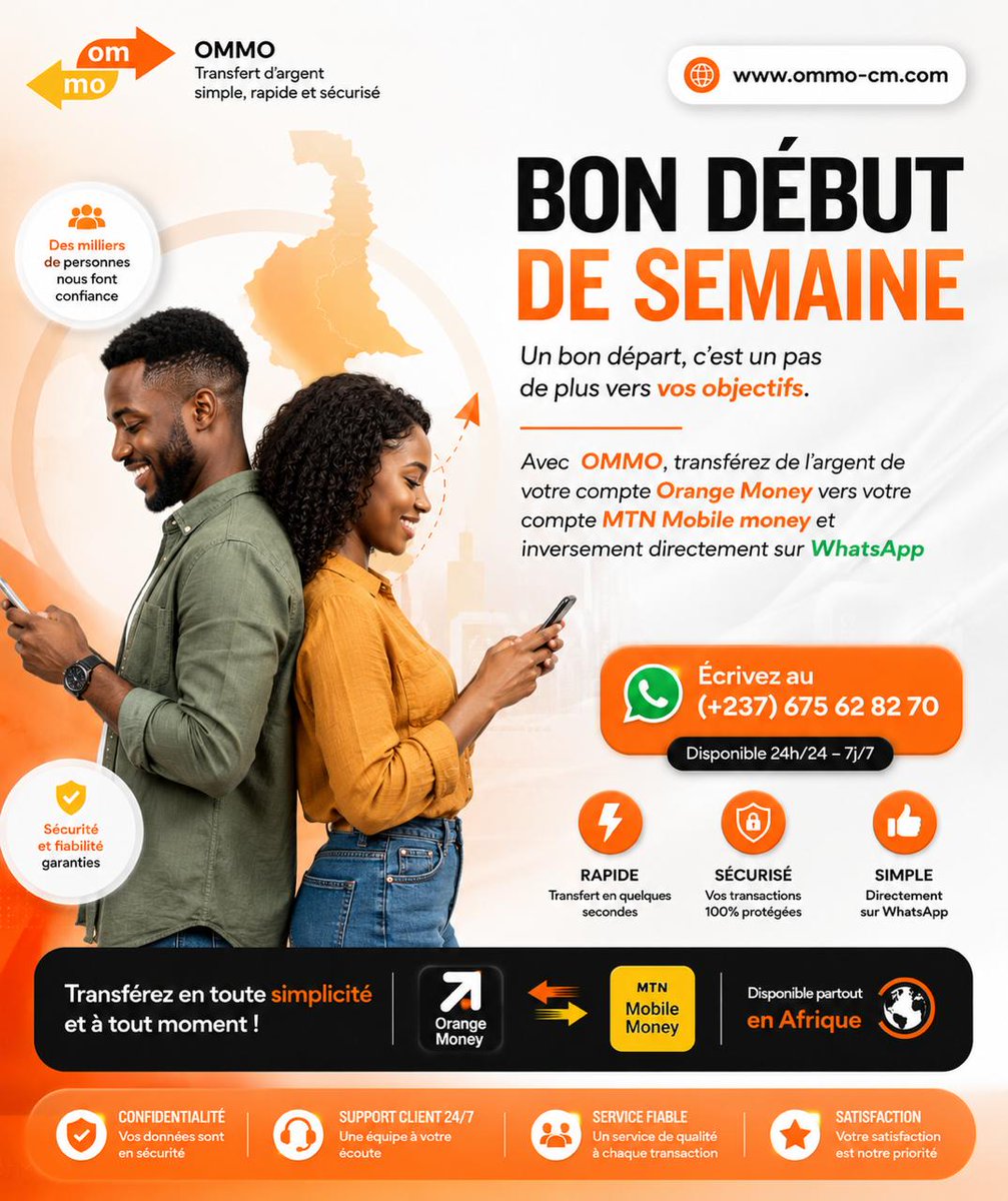 OmmoTransfert's tweet photo. https://t.co/NFnhPEhCao

#ommo #whatsapp #orangemoney #mtnmobilemoney #om #momo https://t.co/8cs37XWDLT