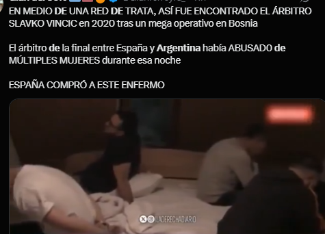 raulovtweet's tweet photo. Hay teorías conspiranoicas del partido de la final.

- Arbitraje con distintas varas de rigurosidad. Faltas y fouls ignorados a España y cobrados a Argentina.
- Argentinos saliendo del vestuario con cara de orto. Una frase de Messi "algo resignada".
- Cambios de criterio dudoso. https://t.co/kDdYMzC7x4