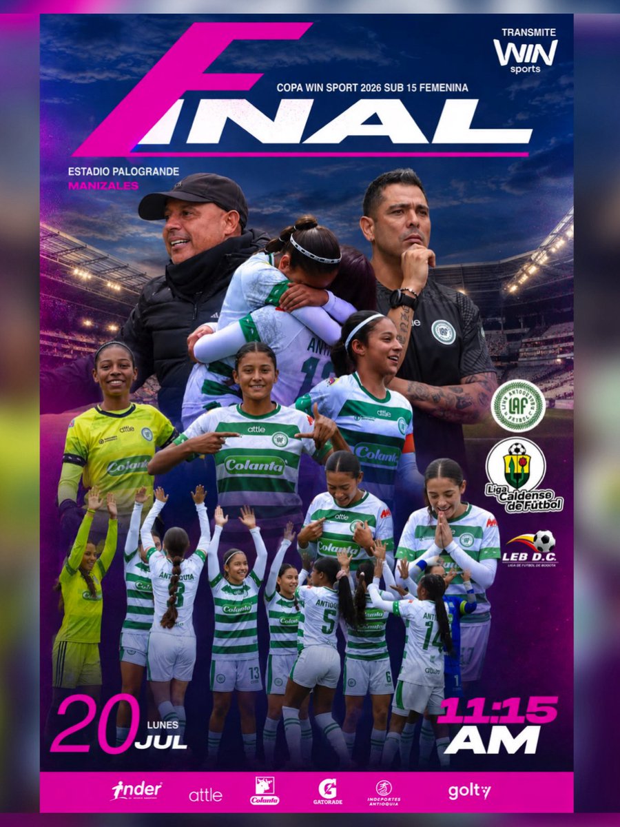 AntioquiaLAF's tweet photo. Selección Antioquia [⚽️🇳🇬]

En Manizales del alma hoy es el día. La selección Antioquia Sub-15 femenina 🤍💚 está lista y dispuesta para escribir otra página de historia, hoy vamos por el anhelado título ante las locales de Caldas.🏆🙌🏻

“𝐋𝐨 𝐞𝐬𝐭𝐚𝐦𝐨𝐬 𝐡𝐚𝐜𝐢𝐞𝐧𝐝𝐨 𝐛𝐢𝐞𝐧” 💚