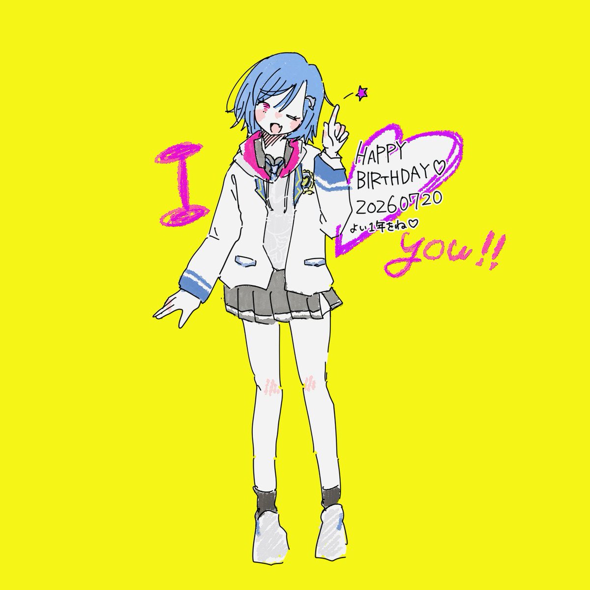 Suo_Sango's tweet photo. @Chigusa_24zono お誕生日おめでとう！！！
ちぐちゃんのお誕生日のはずなのに、歌枠にライブにめちゃ楽しませてもらっちゃったにょ
ニコニコ風の歌詞にはテンション上がっちまったぜ…(￣∇￣)
また改めてお祝いさせてね！
本当におめでとう🥳
良い一年をね♡ https://t.co/A61CzWJx9R