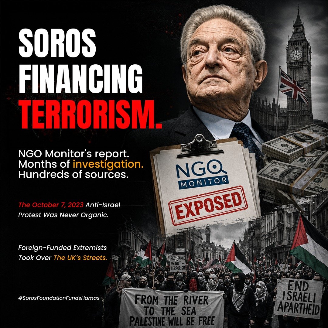 Starboy2079's tweet photo. I proved right again 

NGO Monitor published a lengthy report in July 2026 after months of research and tracking funding and found that the worldwide protest against Israel are not organic, Soros is behind the global hate campaign against Israel
#SorosFoundationFundsHamas https://t.co/236wCvu8BO