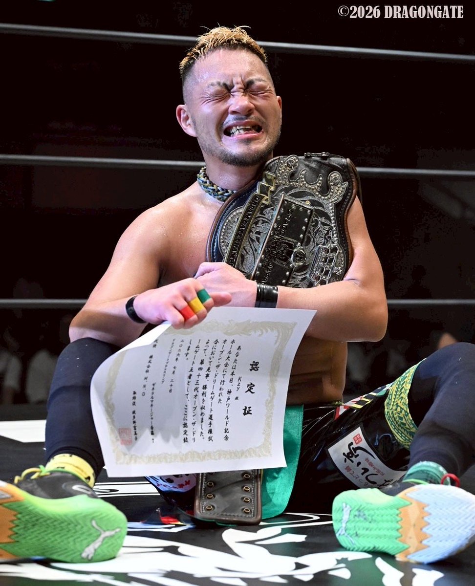 DragonGateEN's tweet photo. 🐲Kobe Pro-Wrestling Festival 2026 Results

📅July 20th, 2026
📍Hyogo
🏟️Kobe World Kinen Hall
📺#DragongateNetwork On Demand
🔗https://t.co/NJ8LwBpuM4
🎙English Commentary Available

#dragongate
#KOBEWORLD2026 https://t.co/QQaTAF7wL6