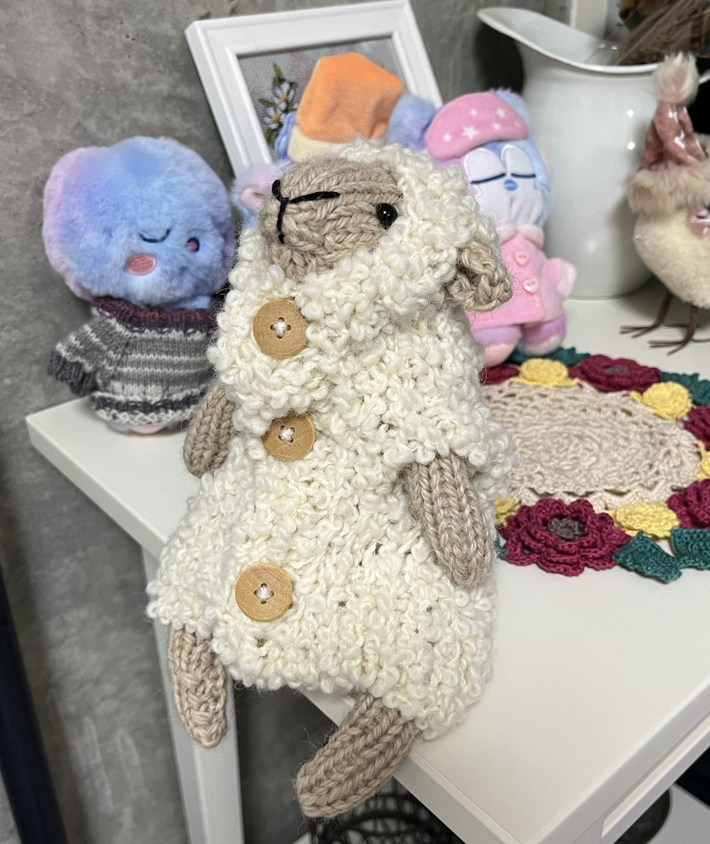 ひつじの着せ替え編みぐるみ