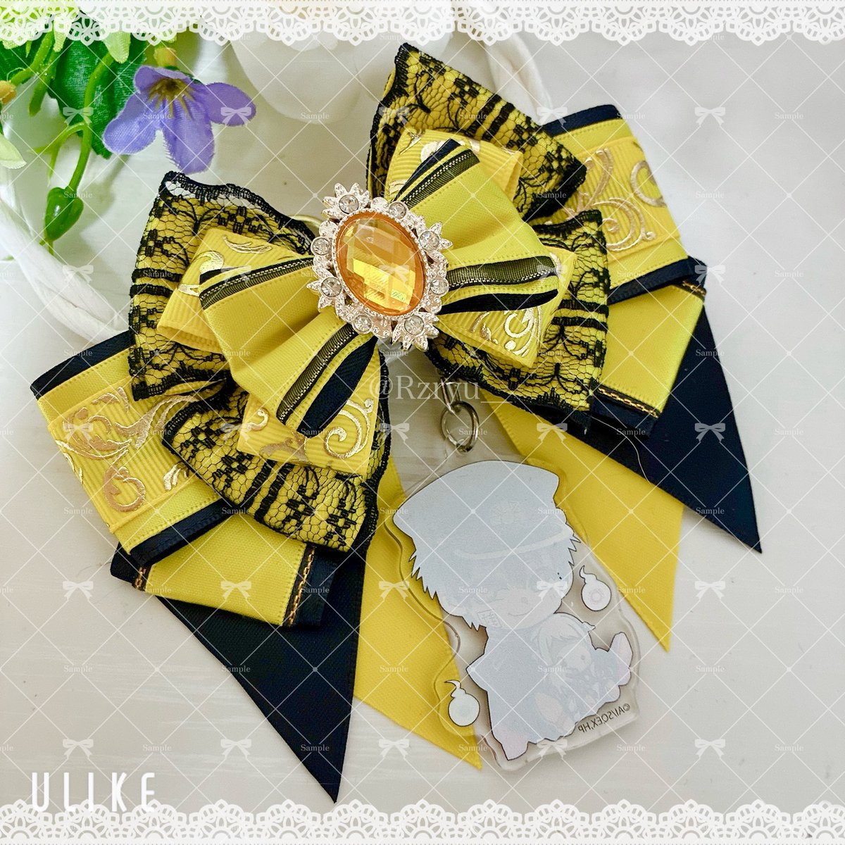 RzRyu__'s tweet photo. ＼ #推しと一緒チャーム ❁⃘*.ﾟ／

フルオーダーメイドありがとうございます🙌💛
既存リボンのカラー変更受付でした🫶

またの御縁心からお待ちしております！

 #ロゼットryu https://t.co/g25iYqg4vN