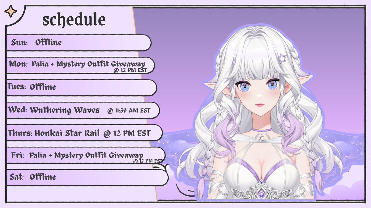 Asteria_Blue_'s tweet photo. I'm back from my mini vacation and a new schedule! We'll be starting at 12 PM EST most days now and keeping it very cozy this week with lots of Palia. Plus some WuWa and HSR too! https://t.co/ZZhgui5is8
