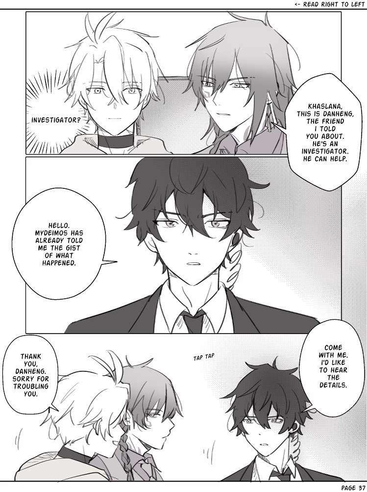 wwuphai's tweet photo. [I got hired by my 2D husband?!] myph    
-now phai knows that his crush knows...
pages37~38 https://t.co/mwS02XXsHc