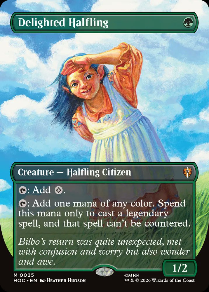 MTG x THE HOBBIT・ボックストッパー】 《喜ぶハーフリング/Delighted