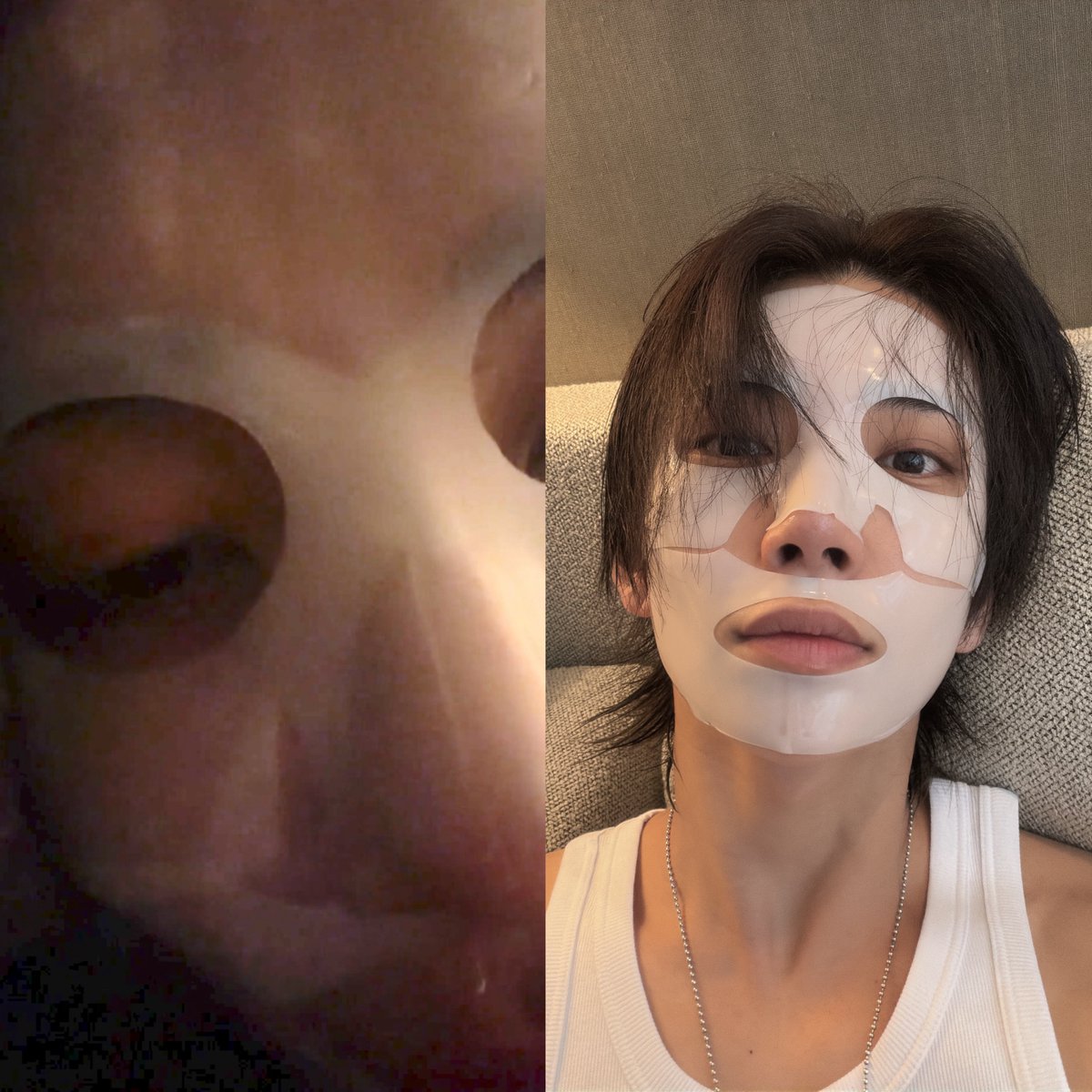 jihanhour's tweet photo. Jeonghan and Joshua wearing face masks 😆 https://t.co/EvXdtJsyYI
