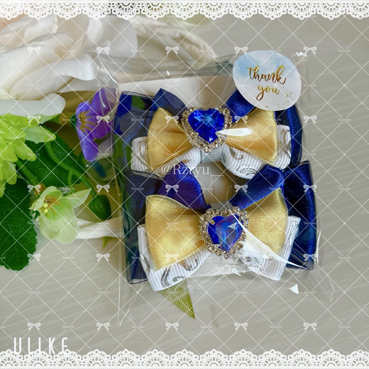 RzRyu__'s tweet photo. お客様から、直接リボンを取り寄せていただき作ったオーダーですので、余ったリボンでヘアクリップも作りました🫶
気にっていただけたら嬉しいです(*´˘`*) https://t.co/TTtCyAo130