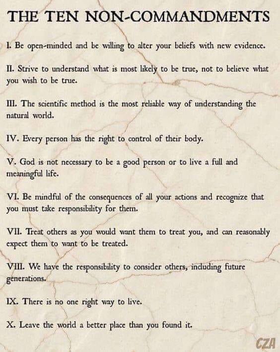 TimNoEgo's tweet photo. Imagine if these had been the 10 commandments in the Bible. 🤨 https://t.co/r8yskbAYof