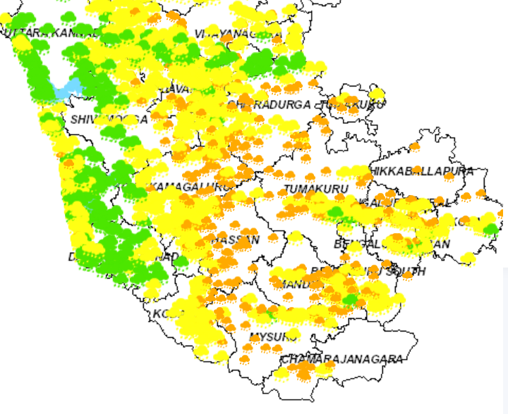 namma_vjy's tweet photo. Widespread rains across the State since 8.30AM.

UK recorded heavy rains since this morning and topped the charts.

• 101.0 mm RAIN Recorded At Nagarbastikeri in UTTARA KANNADA District.
• 84.0 mm RAIN Recorded At Hereangadi in UTTARA KANNADA District.
• 83.5 mm RAIN Recorded At Wajgod in UTTARA KANNADA District.
• 72.5 mm RAIN Recorded At Neere in UDUPI District.
• 71.5 mm RAIN Recorded At Itgi in UTTARA KANNADA District.

#KarnatakaRains