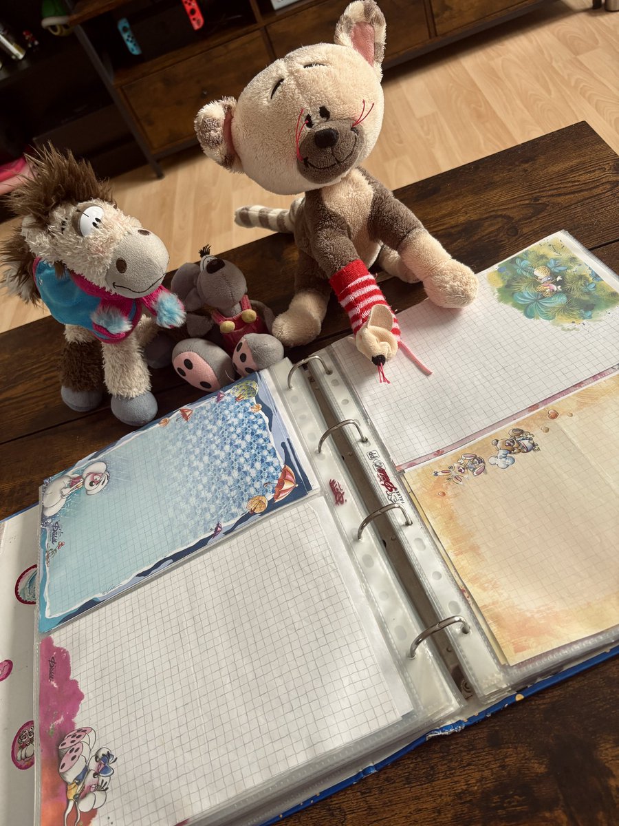 Fabi_Lovett's tweet photo. Hab meinen alten Ordner gefunden und die Plüschis von früher ❤️
#Diddl https://t.co/2VOol1rQpM