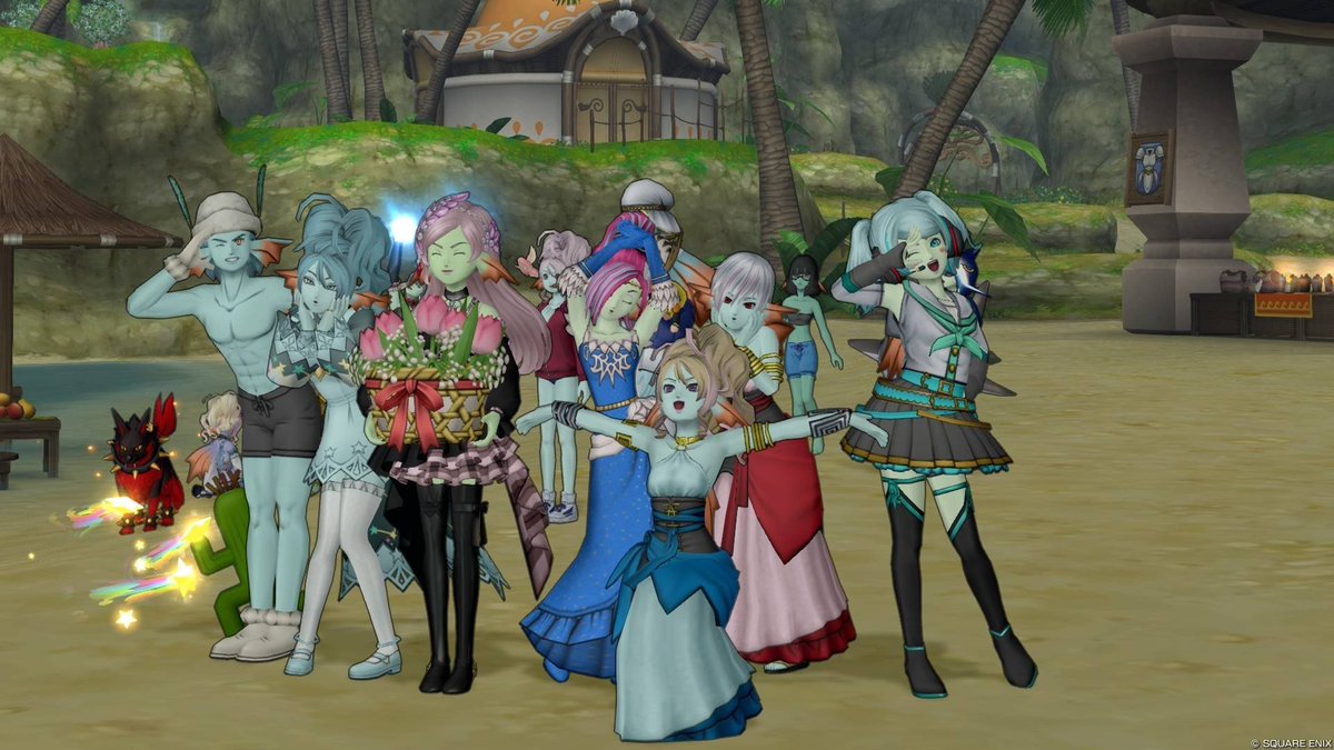nabe66's tweet photo. #ドラクエ10
#ウェディの日
最後にチームメンバー集まってお写真パシャパシャ、みんな集まってくれてありがとうね～💕🎶
また遊んでね～✨🎵 https://t.co/AZZ1b84Ube