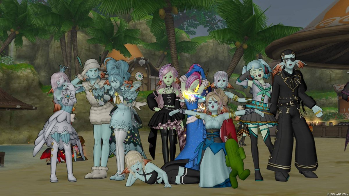 nabe66's tweet photo. #ドラクエ10
#ウェディの日
最後にチームメンバー集まってお写真パシャパシャ、みんな集まってくれてありがとうね～💕🎶
また遊んでね～✨🎵 https://t.co/AZZ1b84Ube