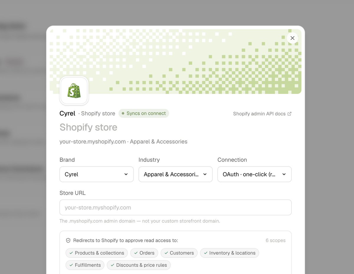 0xcyrel's tweet photo. Shopify integration popup⚪️ https://t.co/AaZQEX7VN7