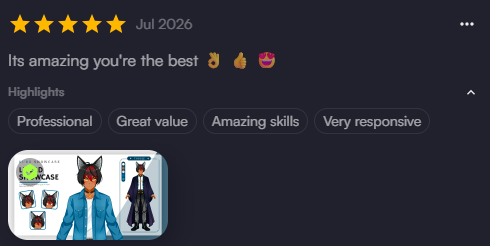 ChanLunara003's tweet photo. AAAAA ANOTHER 5 STAR REVIEW?! Thank you so much for trusting me with your commission and leaving such a sweet review hihi 🩷
#ArtistOnX #VTuberArtist https://t.co/q99HGesMXB