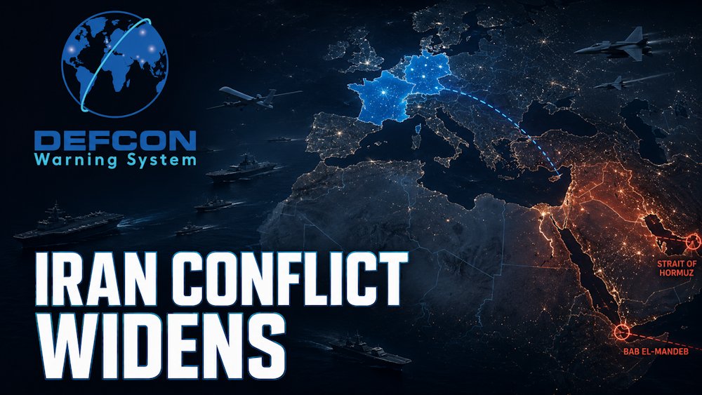 DEFCONWSALERTS's tweet photo. The Iran conflict is widening across the Gulf, threatening shipping routes and nuclear-related sites. France and Germany are also deepening deterrence cooperation.

Latest DEFCON update:
https://t.co/lsWaU07sdJ https://t.co/v2xu40eob8
