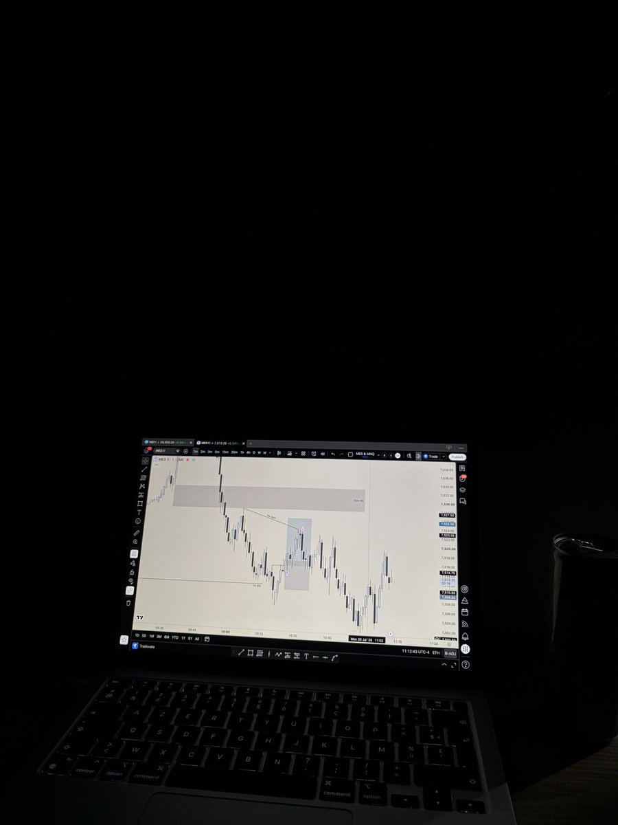 jadetradesss's tweet photo. Only trade I took this morning on $MES

Bullish bias, DOL unm Daily SIBI 
1h SMT 
1m Unicorn Break even at 5m SMT

#daytrading #ICTConcepts https://t.co/NKsAZvagJd