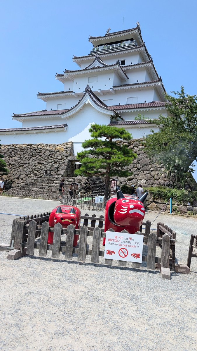 新潟からの帰り道 会津若松に寄って観光 念願のアカベコランドにも行っ