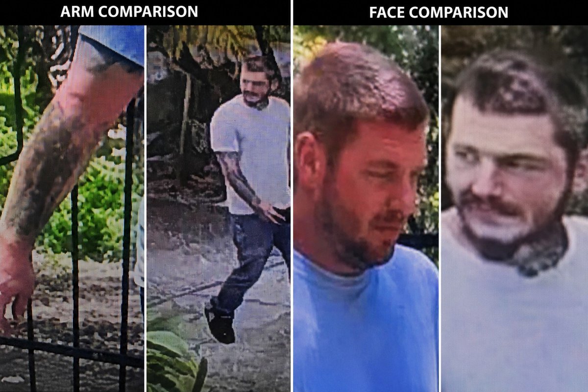 PascoSheriff's tweet photo. ATTEMPT TO IDENTIFY: On July 19, around 3:05 p.m., an unknown white male, pictured here, attempted to unlawfully enter a residence in the 9100 block of Bullrush Ct. in New Port Richey. The suspect removed a window screen, damaged a door frame, and left in an unknown direction.

This incident is believed to be related to case 26022485, where a similar suspect was involved.

If you know the identity of the suspect, submit a tip to the Pasco Sheriff’s Crime Tips Line at 1-800-706-2488 and refer to case number 26025478, or submit a tip online at https://t.co/iYboggWCuw.