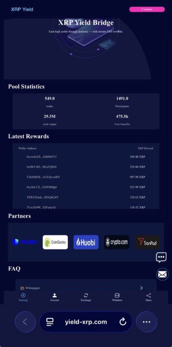 BusslerMark's tweet photo. .,⚠️ No matter how slick the website looks, if #XRPYieldBridge can’t show independent code audits, transparent team info, and a sustainable yield model, you’re not investing—you’re donating your XRP and hoping. #XRPYield #YieldXRP #Dapp If you’re a victim of this platform send A Dm.