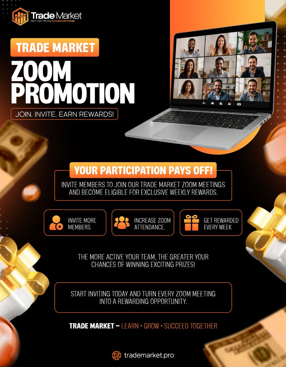TradeMarket_Pro's tweet photo. 🎥 Trade Market Zoom Promotion

Success is built through learning, collaboration, and consistent participation.

Join our Trade Market Zoom Meetings to connect with a growing global community, expand your knowledge, and stay engaged with valuable insights and opportunities. https://t.co/aUYa642Efm