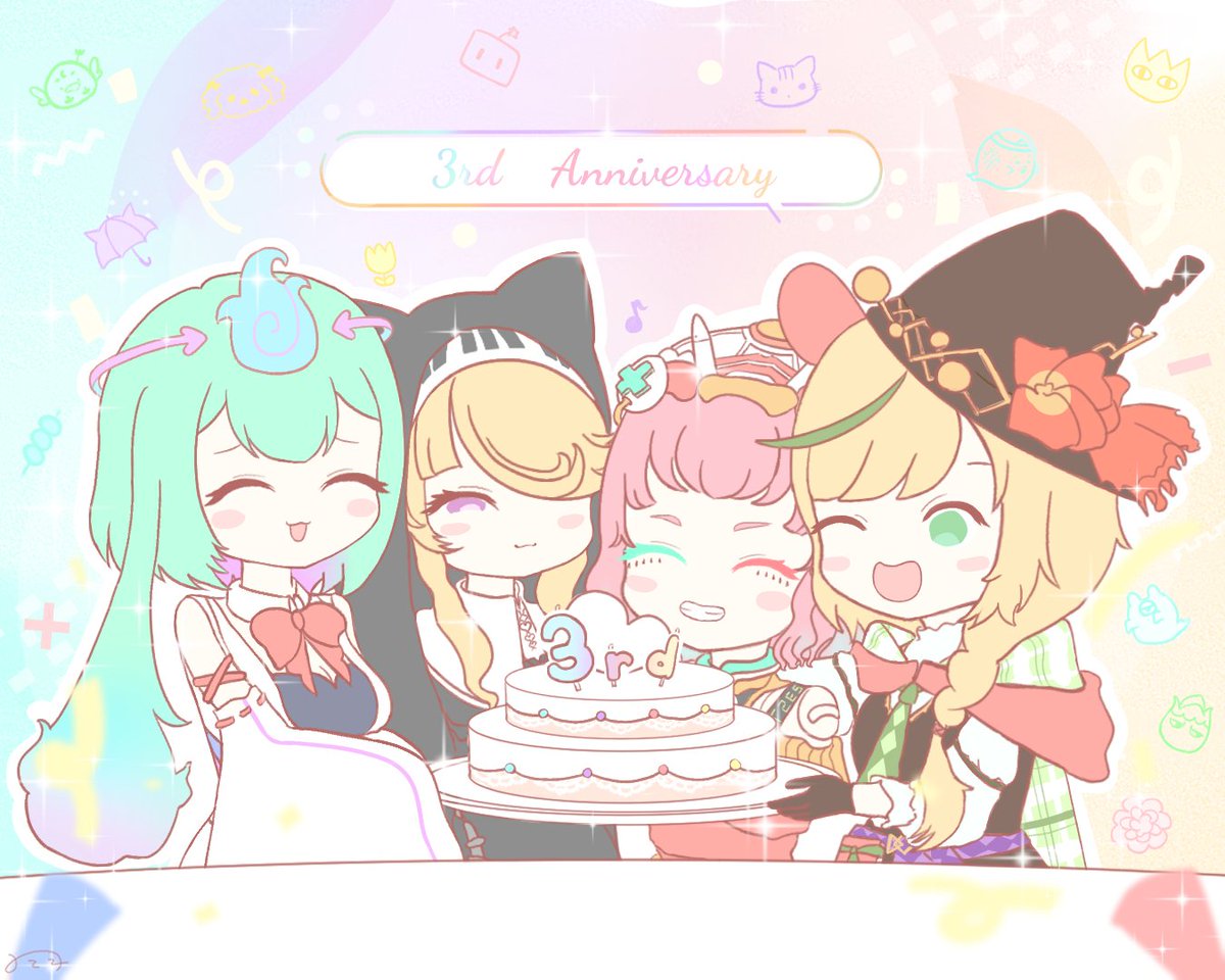 notenote_noteko's tweet photo. 先生方、3周年おめでとうございます！！！！🎊✨🎉
影ながらですがこれからも応援しています🫶
（背景と吹き出しは初期の待機画面のデザインを参考にさせていただきました💭）
#なついちばん
#あすパラ https://t.co/89EopbM8ou
