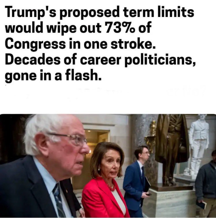 CreasonJana's tweet photo. I 100% support Term Limits!

All career politicians have profit be either lazy and/or corrupt on both sides of the aisle! https://t.co/YNqYmuunEs