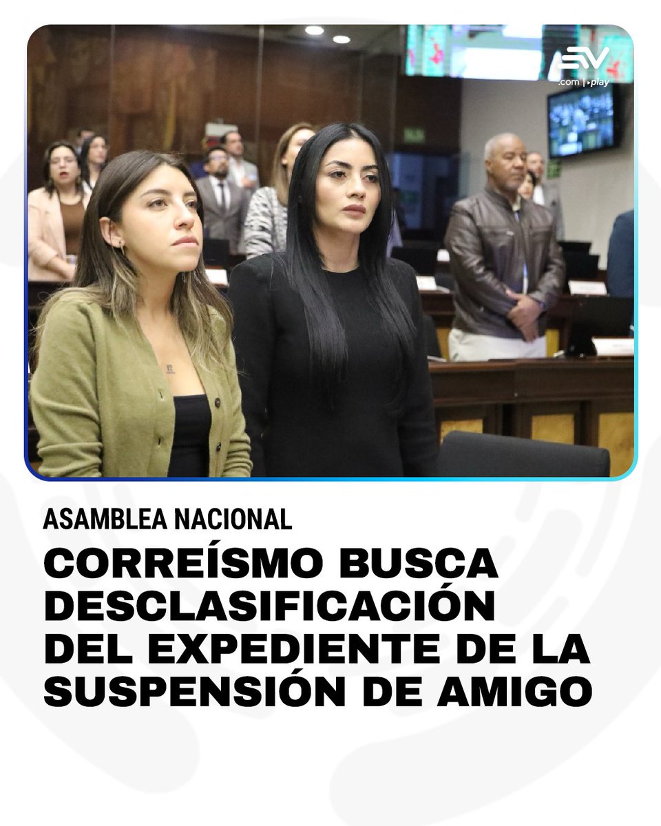 EcuavisaInforma's tweet photo. 🔴 Correísmo pide debatir en la Asamblea la desclasificación del expediente que derivó en la suspensión del movimiento Amigo. Esta organización política es con la que el correísmo presentó sus candidatos. ▶️ https://t.co/MToJieL0pv https://t.co/kBnA6MXWJ5