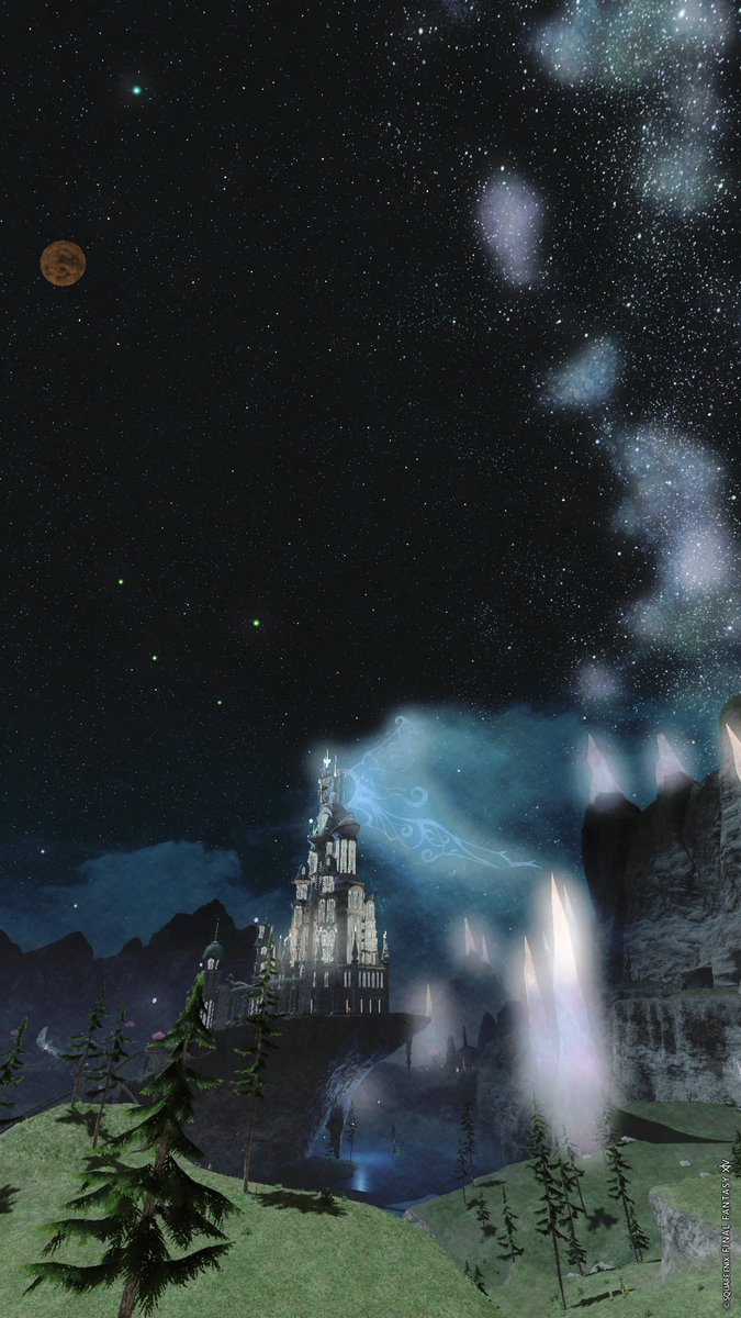 Cielbn_FF14's tweet photo. 睡る月、星の川

#FF14風景 https://t.co/aMdaGTnLgN
