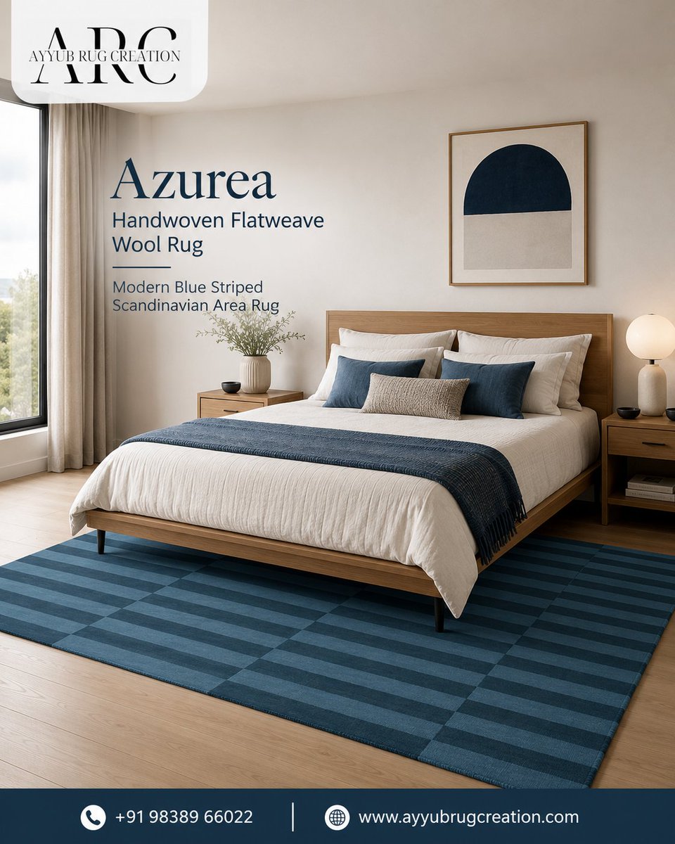 AyyubRug's tweet photo. Make Every Entrance Memorable with Azurea. 📷
Welcome guests in style with the Azurea Handwoven Flatweave Wool Rug—a perfect blend of Scandinavian simplicity and timeless craftsmanship. Its modern blue striped design adds warmth, texture, and sophistication to any entryway while https://t.co/gr6CoH32BY