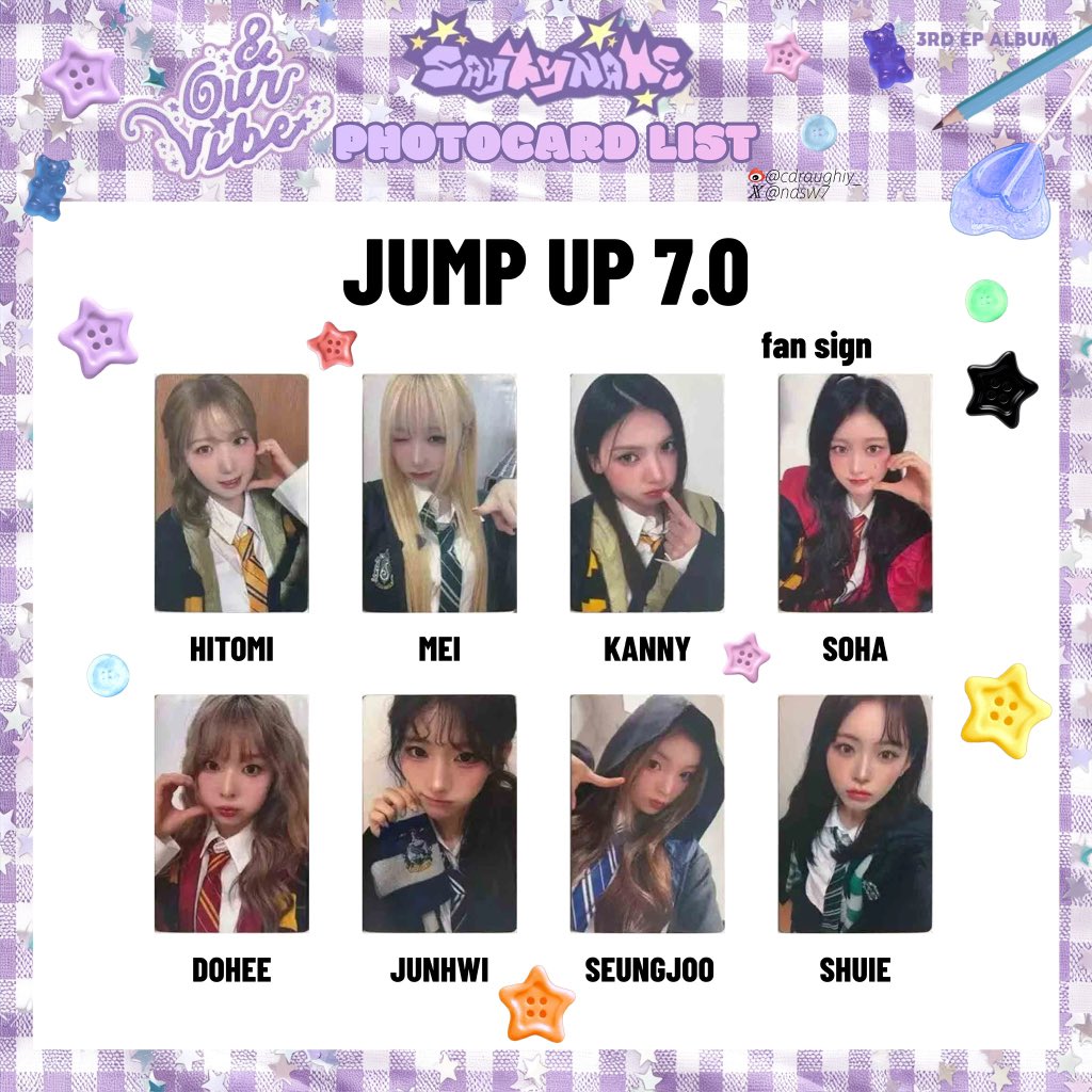 ndsw7's tweet photo. saymyname 세이마이네임 photocard 포카 
 
jumpup 7.0 🪄

#세이마이네임 #SAYMYNAME https://t.co/MSygQBE9Tk
